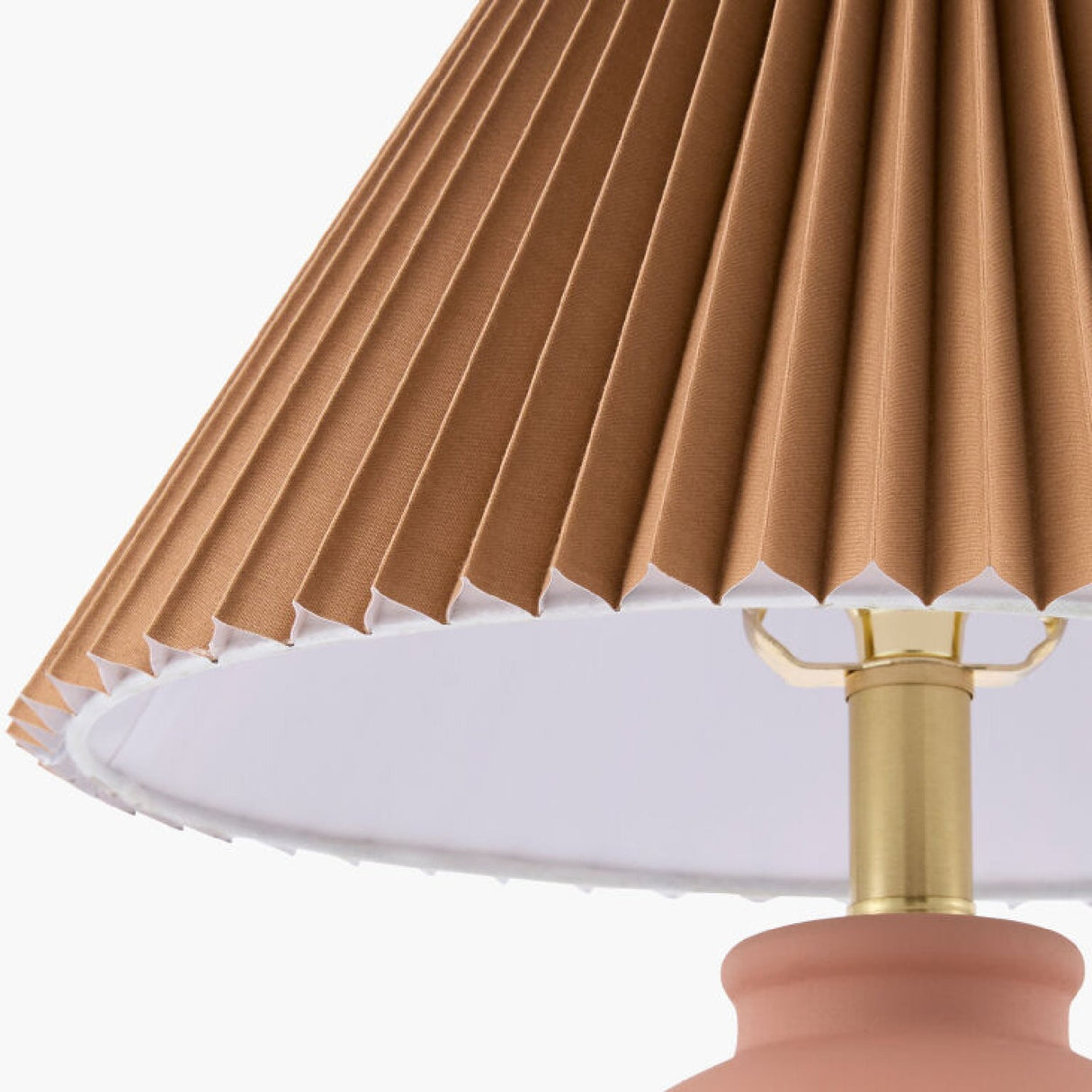 Modern European furniture - Brown Linen Pleated Table Lamp - www.oroa.com