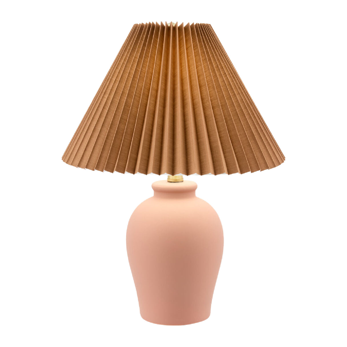 Brown Linen Pleated Table Lamp | Oroa.com