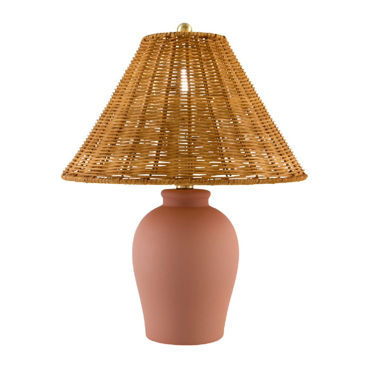 Brown Rattan Ceramic Table Lamp | Oroa.com