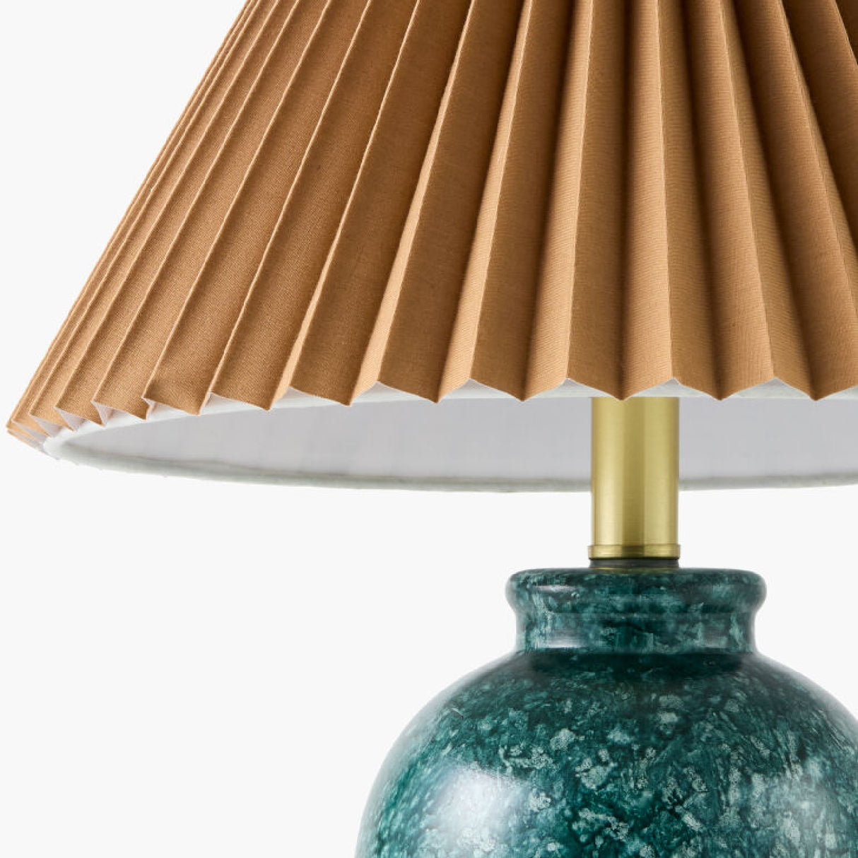Modern European furniture - Brown Linen Pleated Table Lamp - www.oroa.com