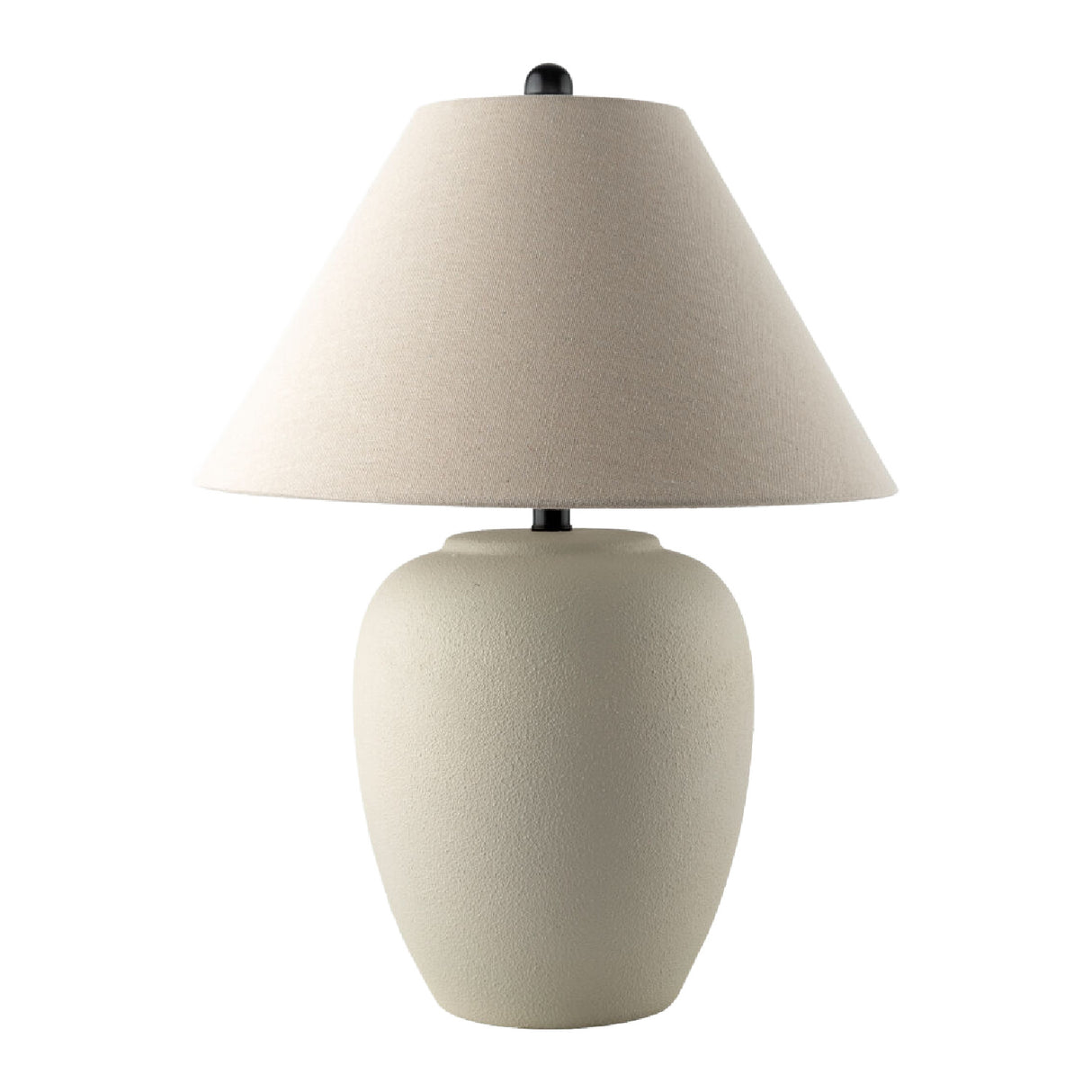 Modern European furniture - Ceramic Beige Linen Table Lamp - www.oroa.com