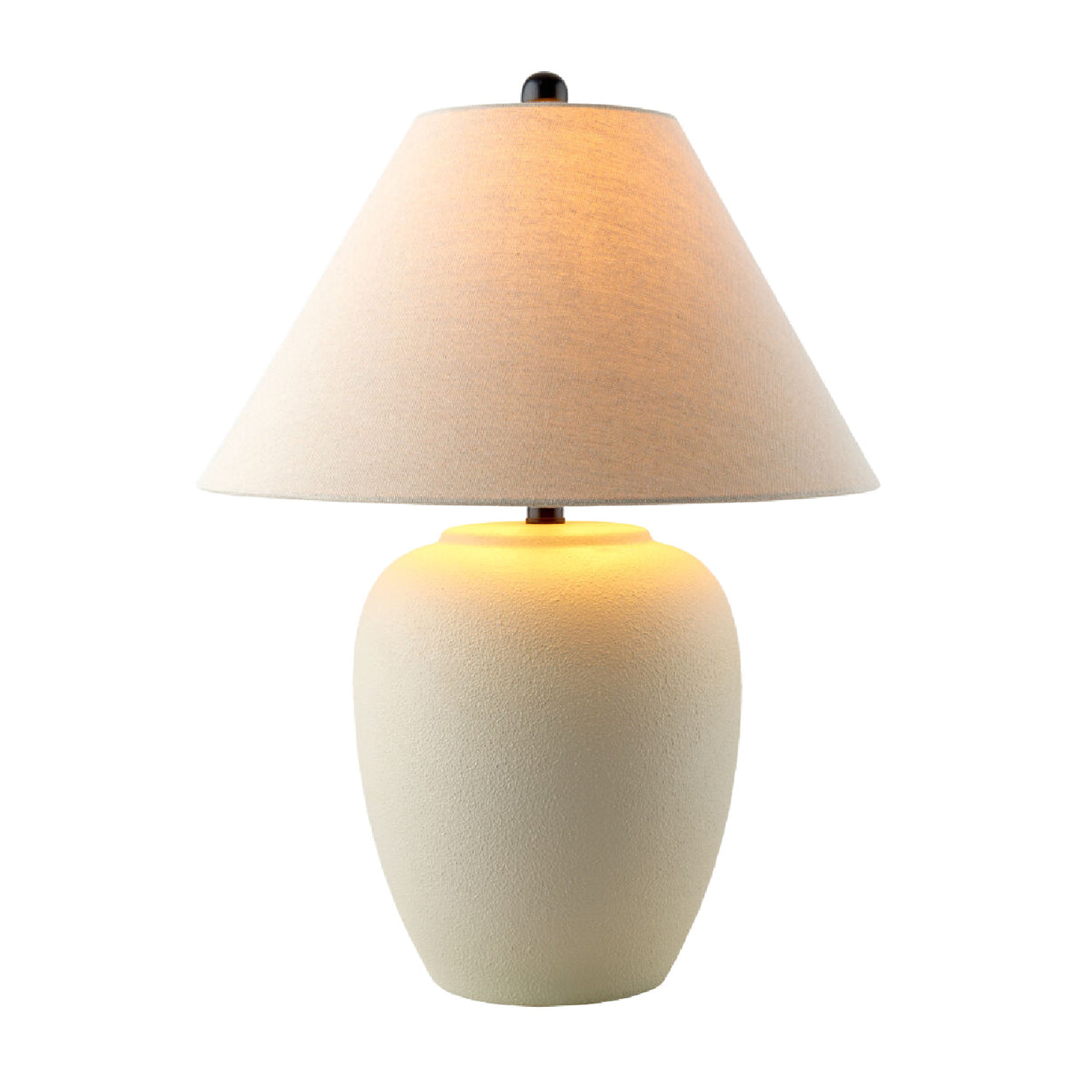 Modern European furniture - Ceramic Beige Linen Table Lamp - www.oroa.com
