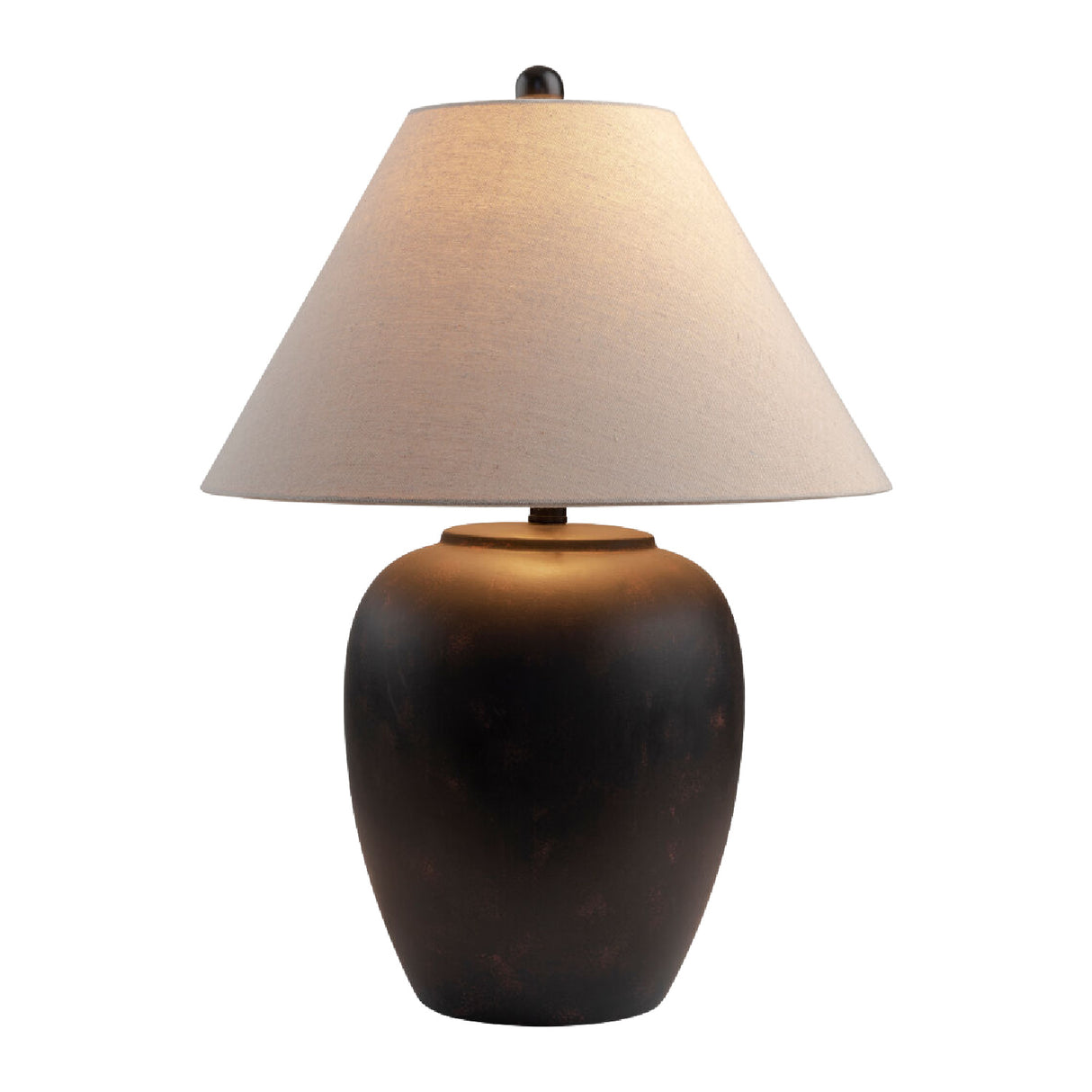 Modern European furniture - Ceramic Beige Linen Table Lamp - www.oroa.com