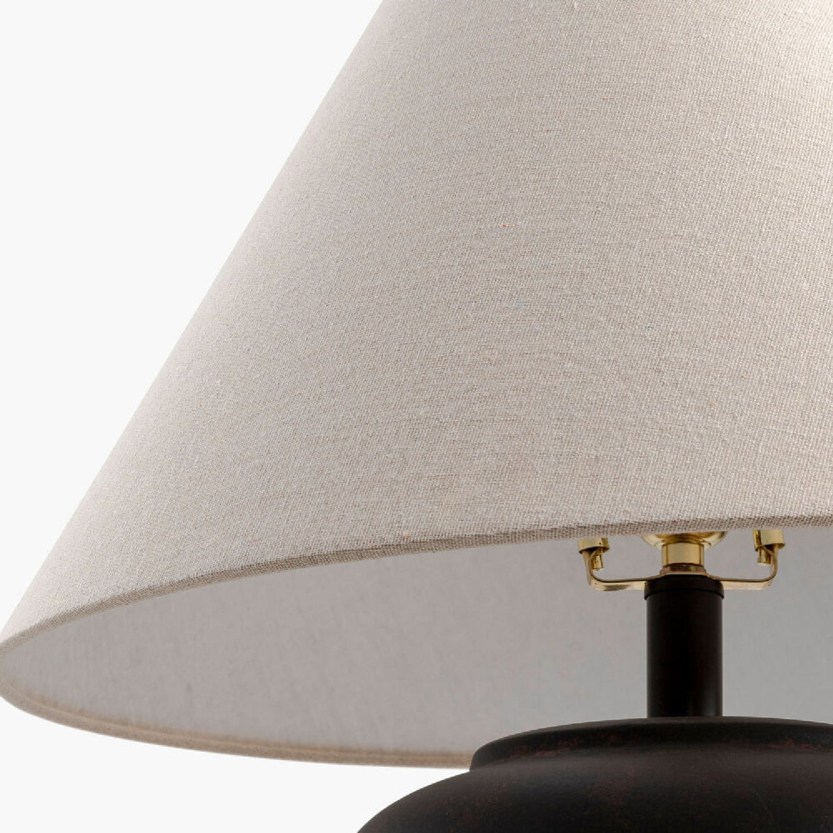 Modern European furniture - Ceramic Beige Linen Table Lamp - www.oroa.com