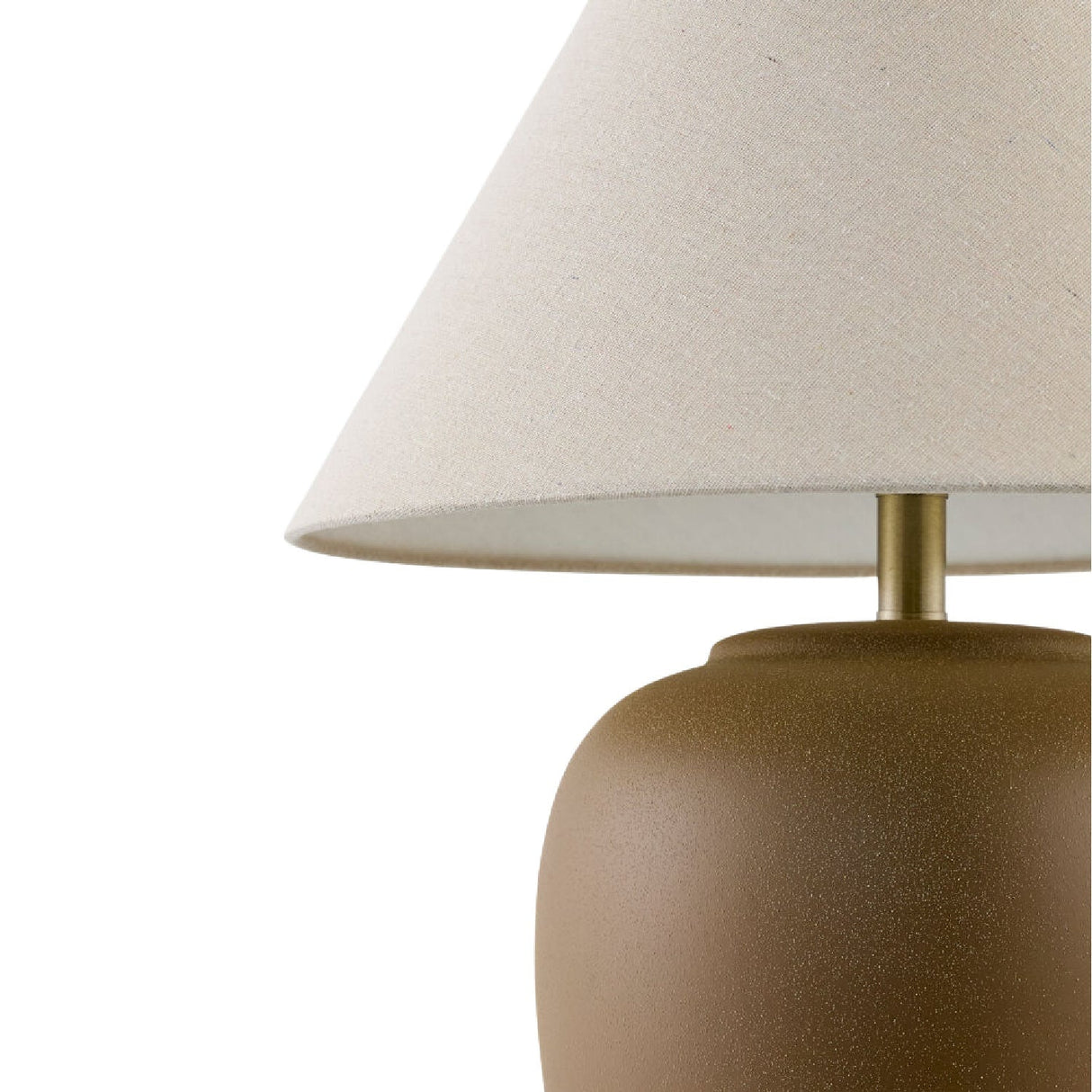 Modern European furniture - Ceramic Beige Linen Table Lamp - www.oroa.com