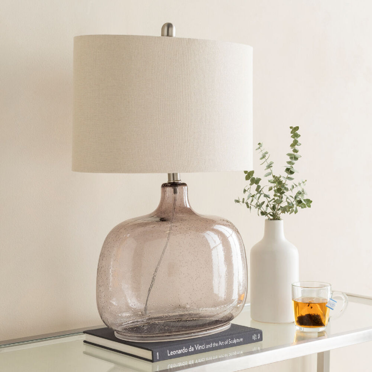 Gray Clear Glass Table Lamp | Oroa.com