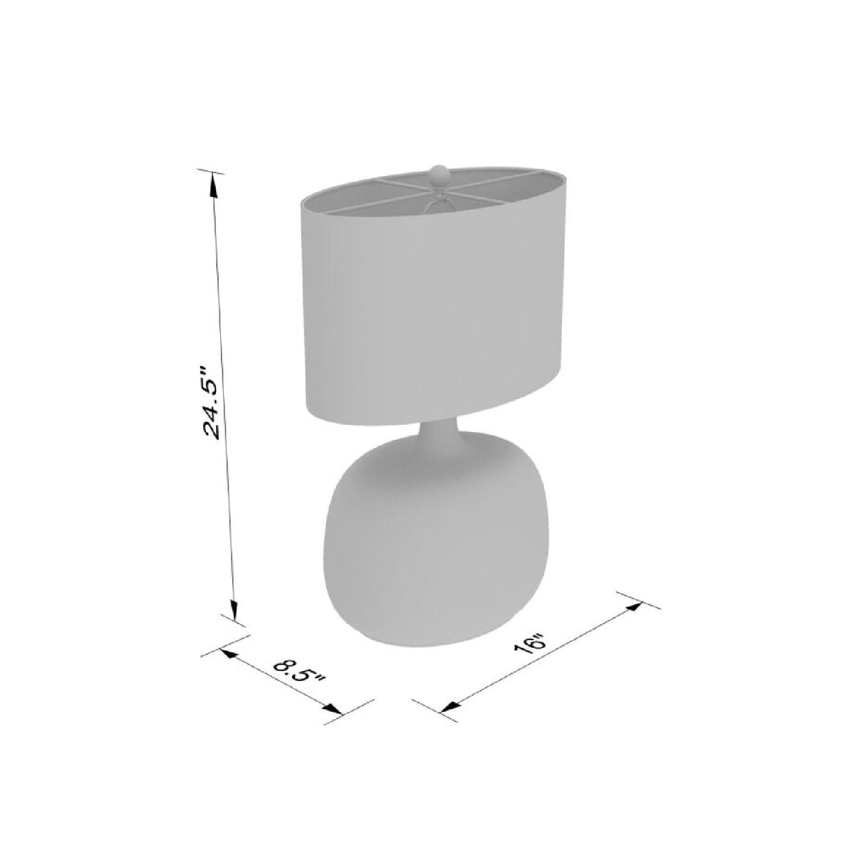 Modern European furniture - Gray Clear Glass Table Lamp - www.oroa.com