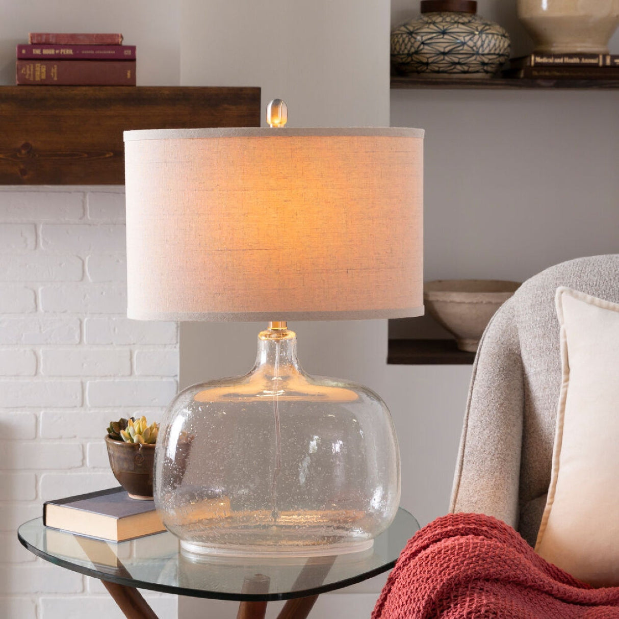 Modern European furniture - Clear Glass Table Lamp - www.oroa.com