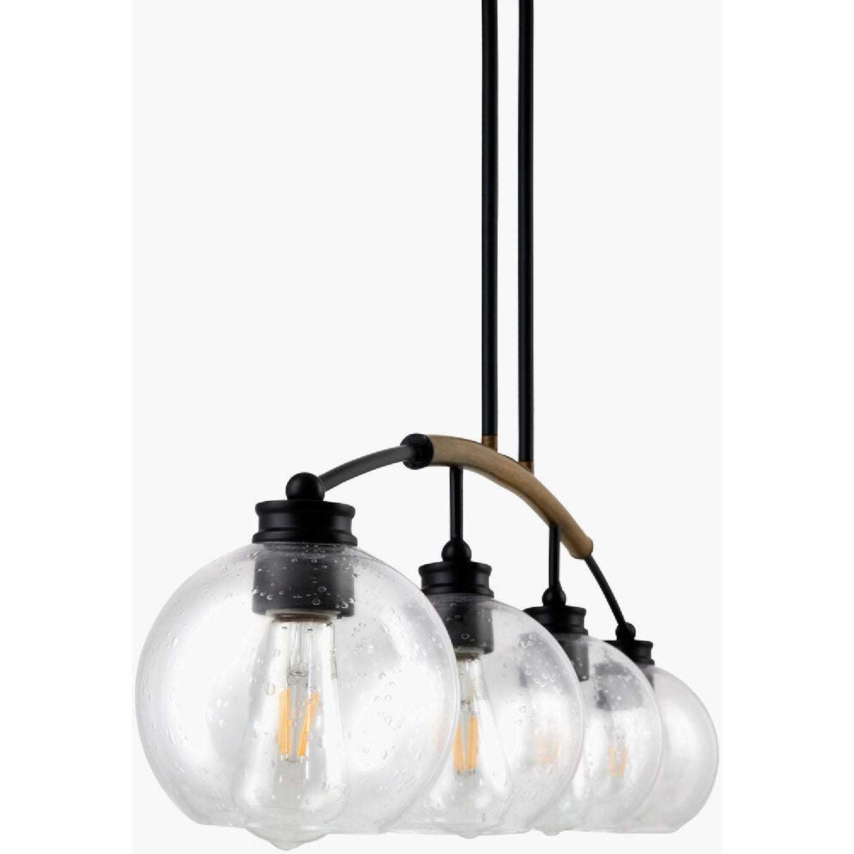Modern European furniture - 4-Light Clear Glass Linear Chandelier - www.oroa.com