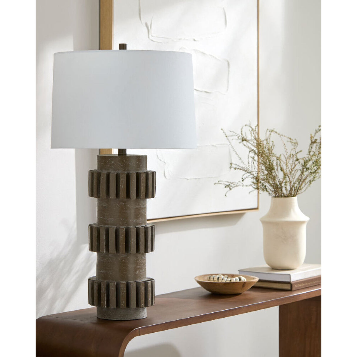 Modern European furniture - Modern Carved Accent Table Lamp - www.oroa.com