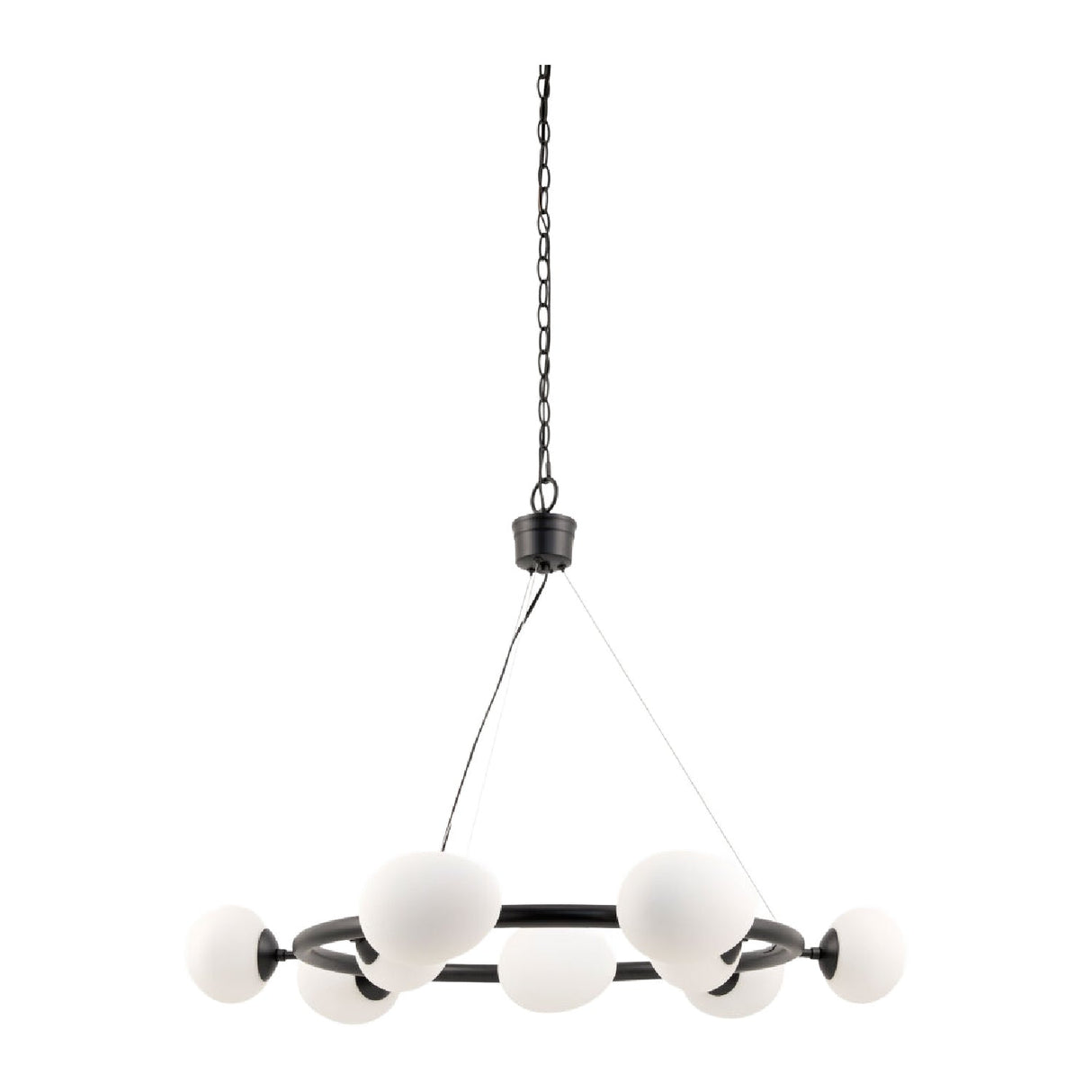 Modern European furniture - 9-Light White Glass Chandelier - www.oroa.com