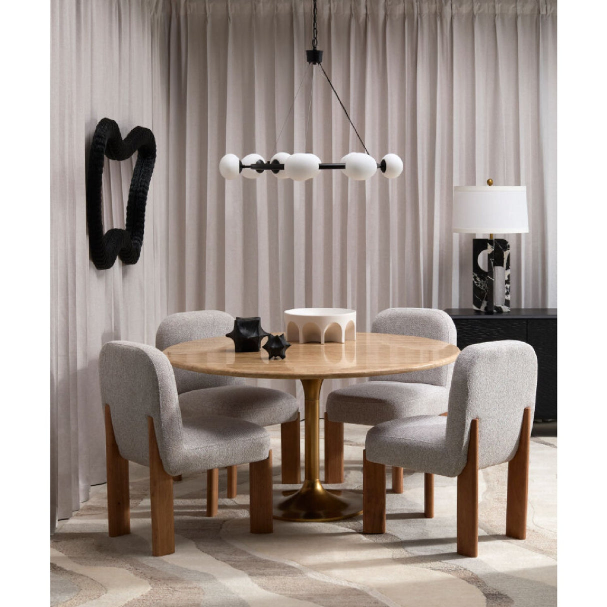 Modern European furniture - 9-Light White Glass Chandelier - www.oroa.com
