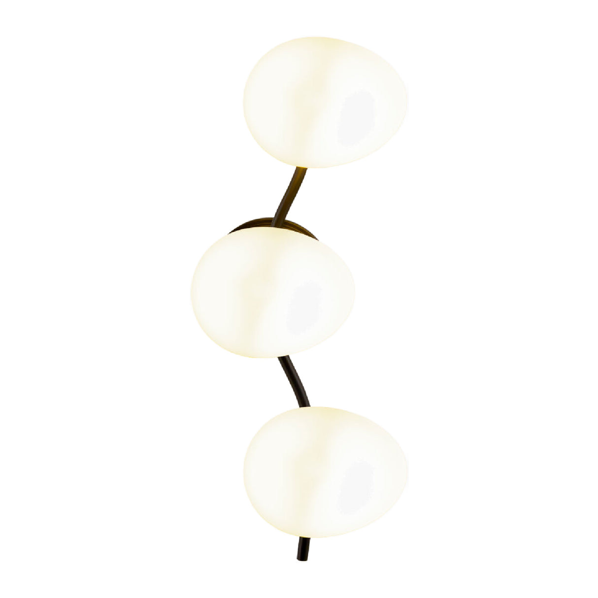 3-Light White Glass Wall Lamp | Oroa.com