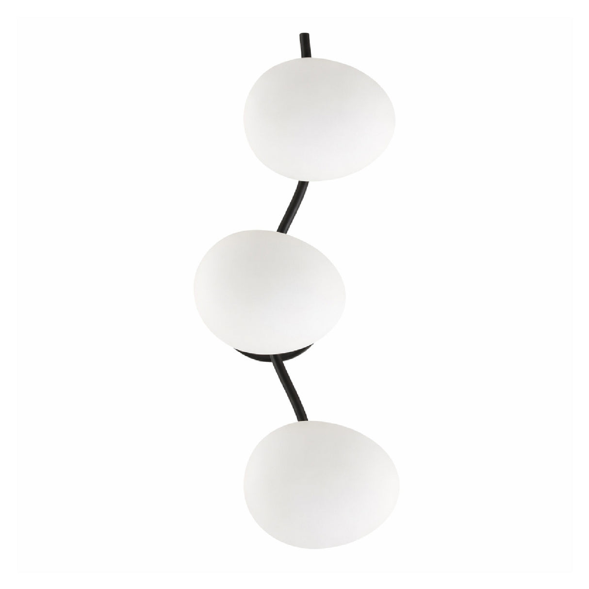 3-Light White Glass Wall Lamp | Oroa.com
