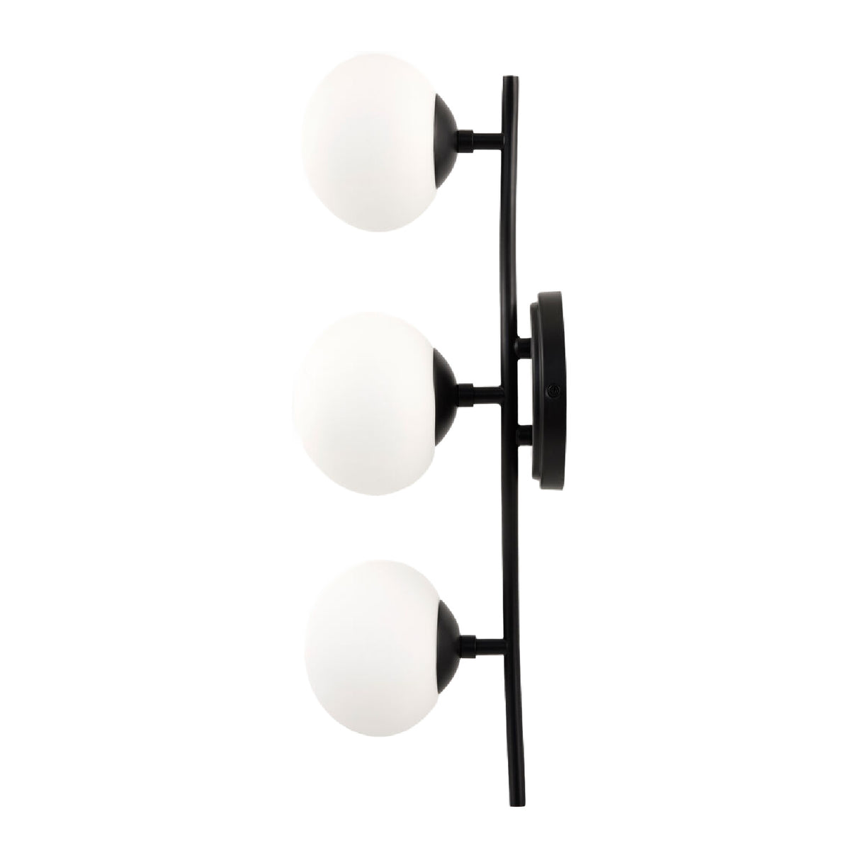 3-Light White Glass Wall Lamp | Oroa.com