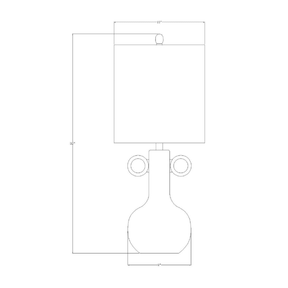 Beige Ceramic Accent Table Lamp | Oroa.com