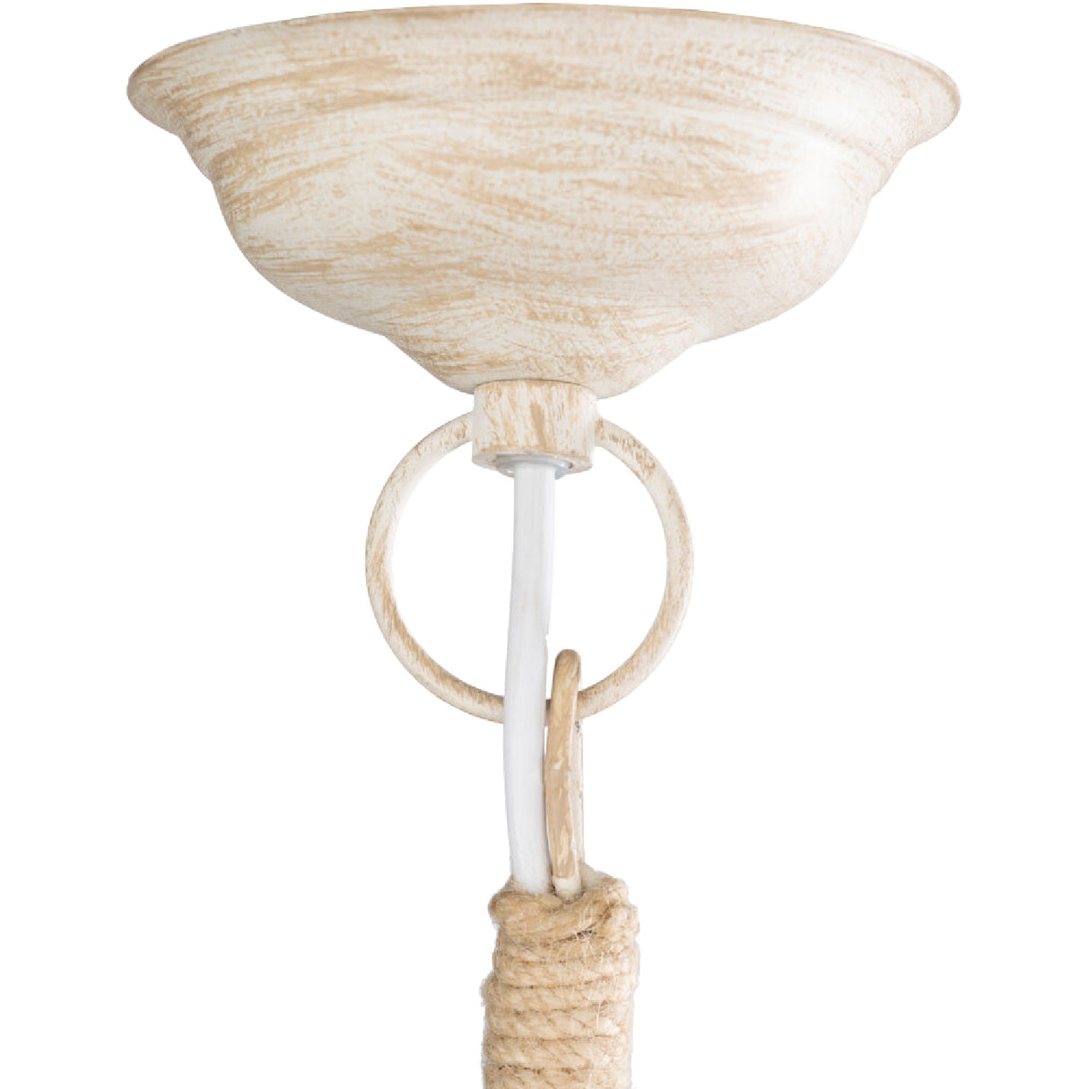 Whitewashed Wooden 4-Light Chandelier | Oroa.com