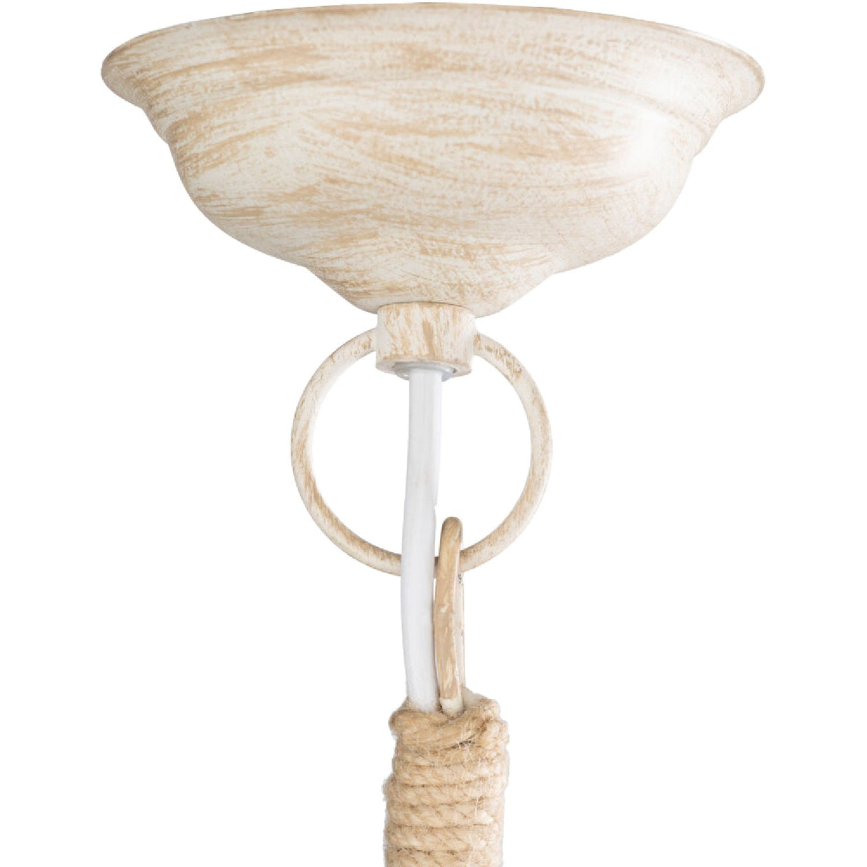 Modern European furniture - Whitewashed Wooden 4-Light Chandelier - www.oroa.com