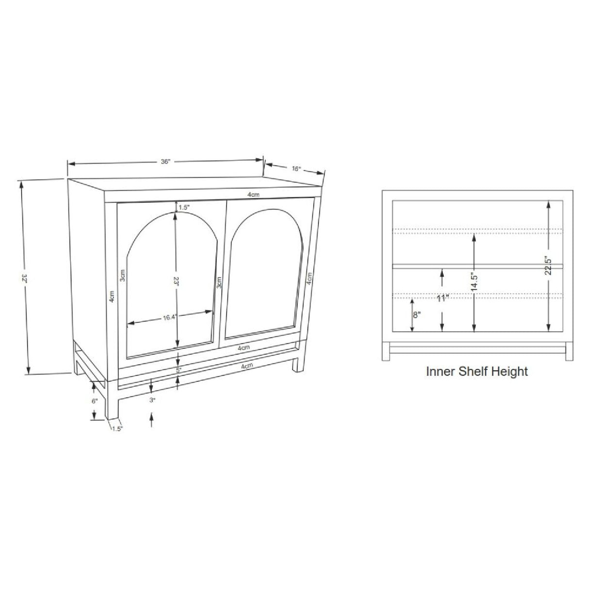 Modern furniture - Mango Wood 2-Door Cabinet - www.oroa.com
