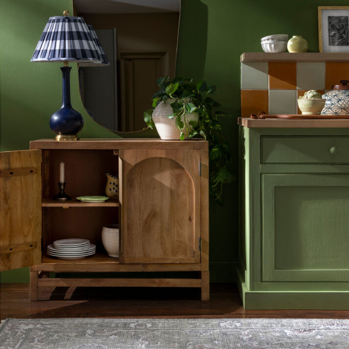 Modern furniture - Mango Wood 2-Door Cabinet - www.oroa.com