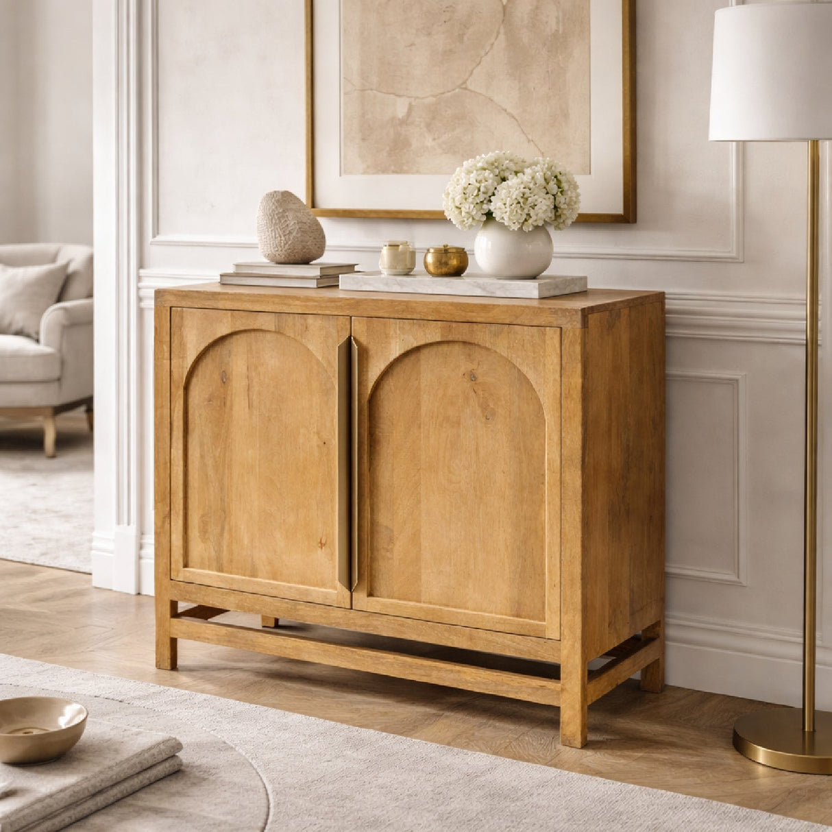 Modern furniture - Mango Wood 2-Door Cabinet - www.oroa.com