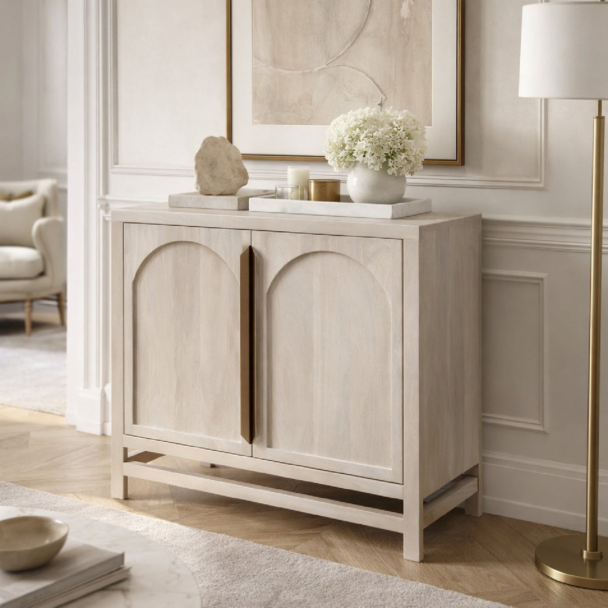 Modern furniture - Mango Wood 2-Door Cabinet - www.oroa.com