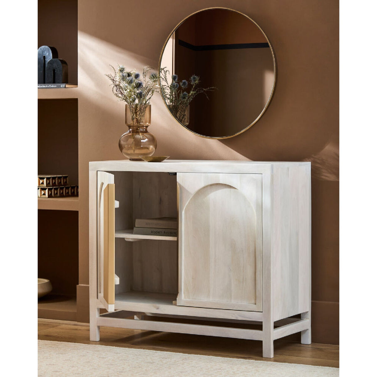 Modern furniture - Mango Wood 2-Door Cabinet - www.oroa.com