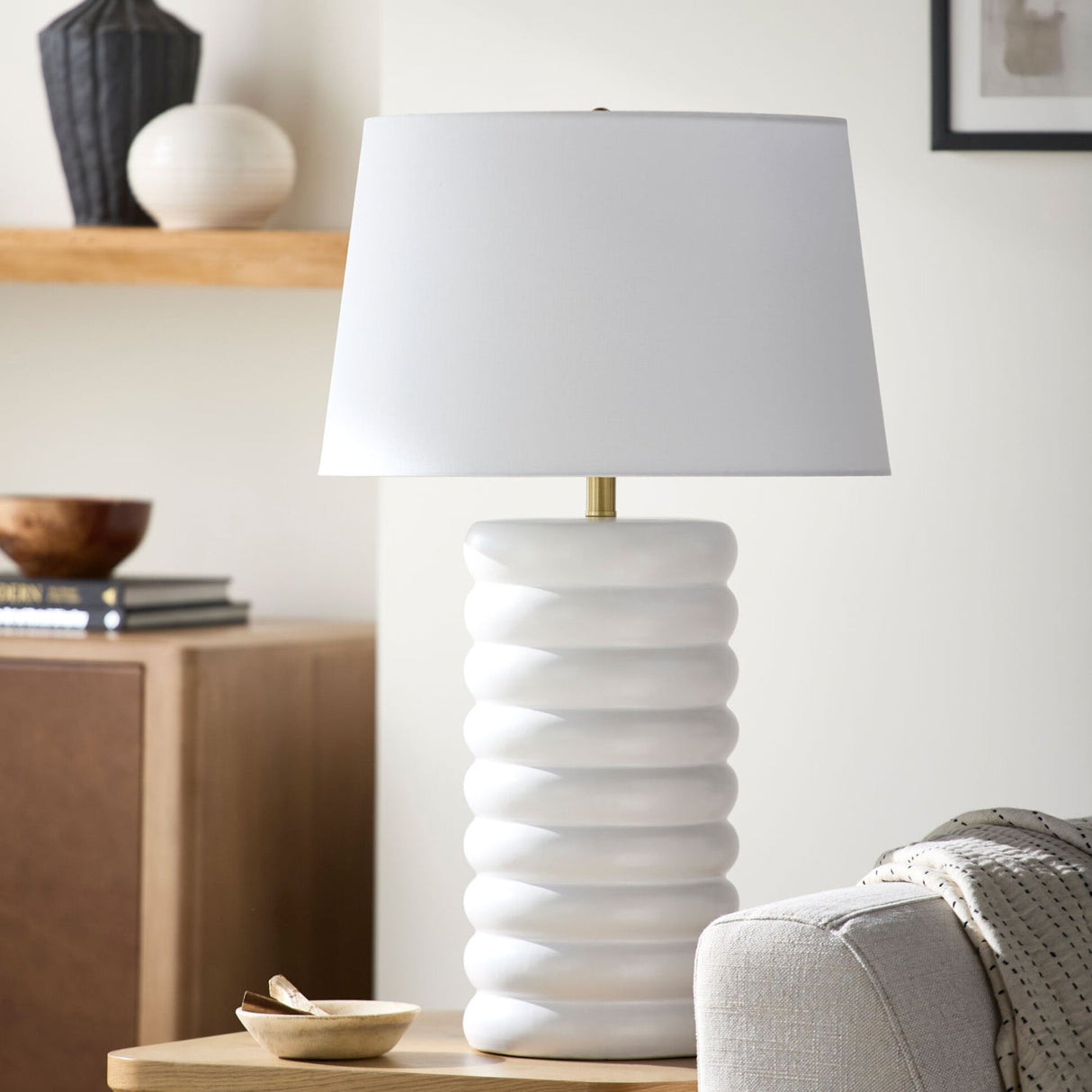 Modern European furniture - Glazed Ceramic Table Lamp - www.oroa.com