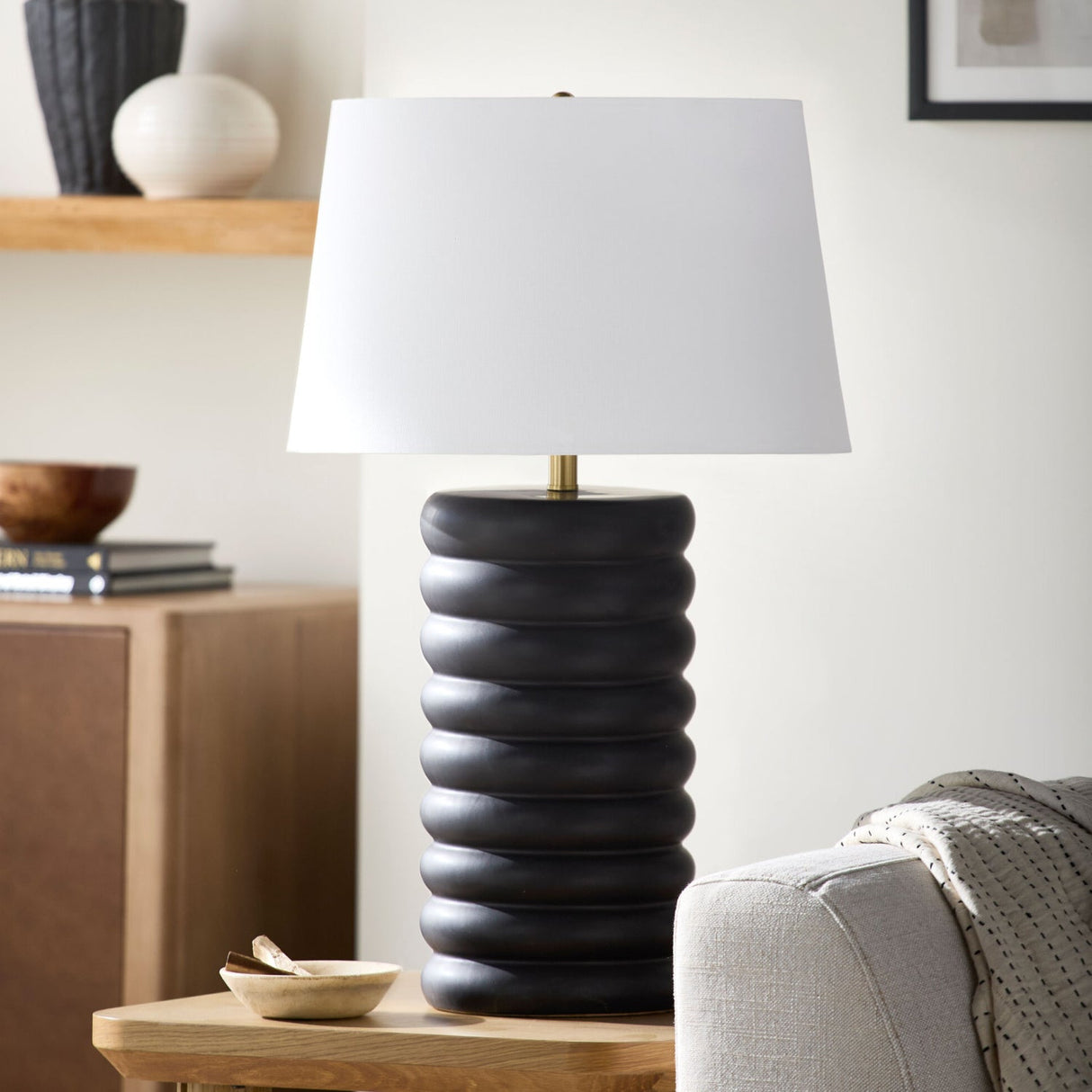 Modern European furniture - Glazed Ceramic Table Lamp - www.oroa.com