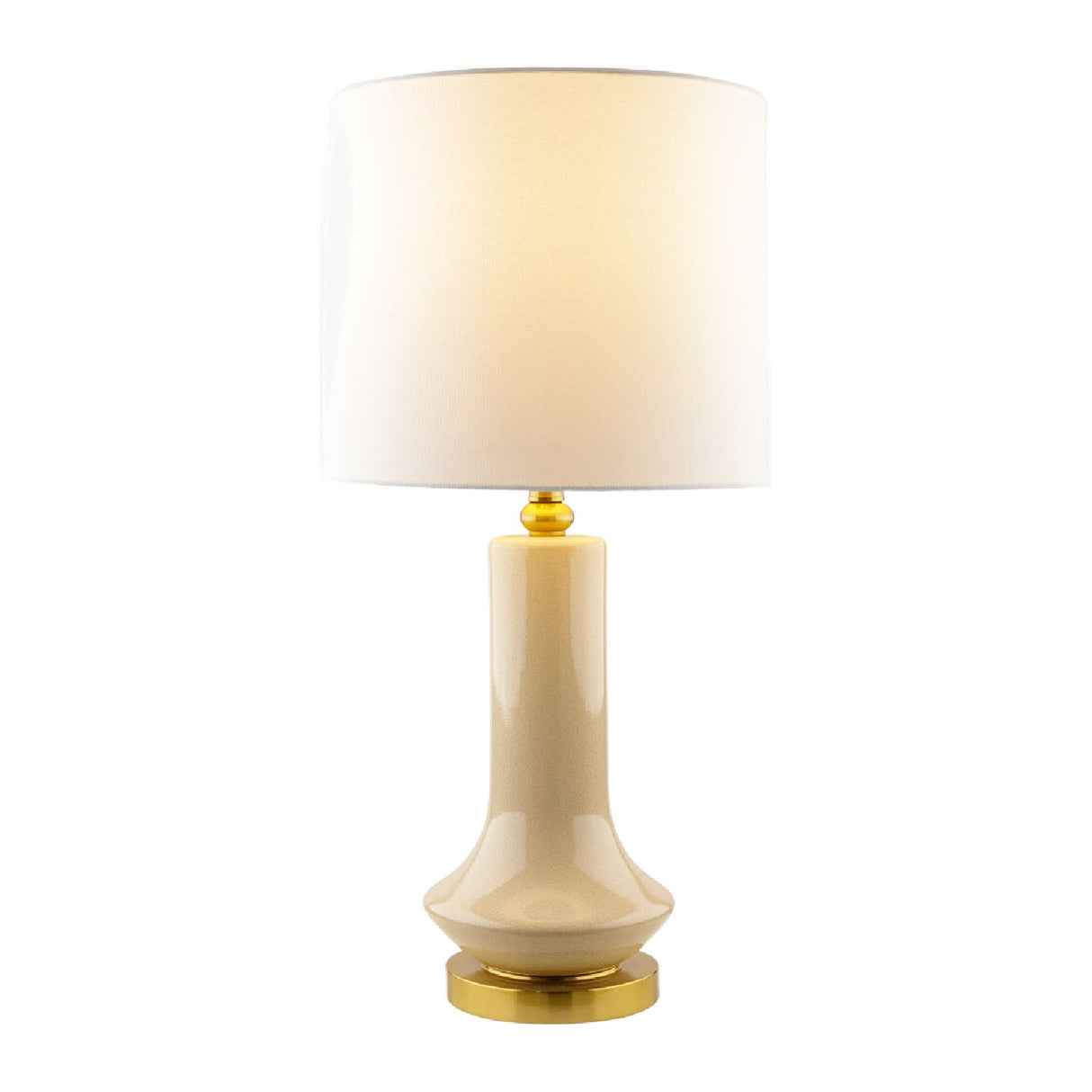 Modern European furniture - Distressed Cream Ceramic Table Lamp - www.oroa.com