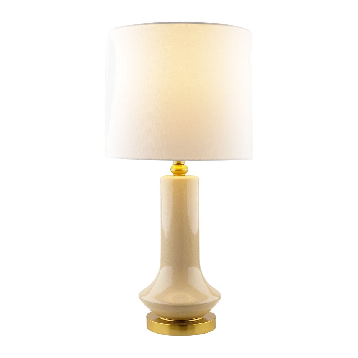 Modern European furniture - Distressed Cream Ceramic Table Lamp - www.oroa.com