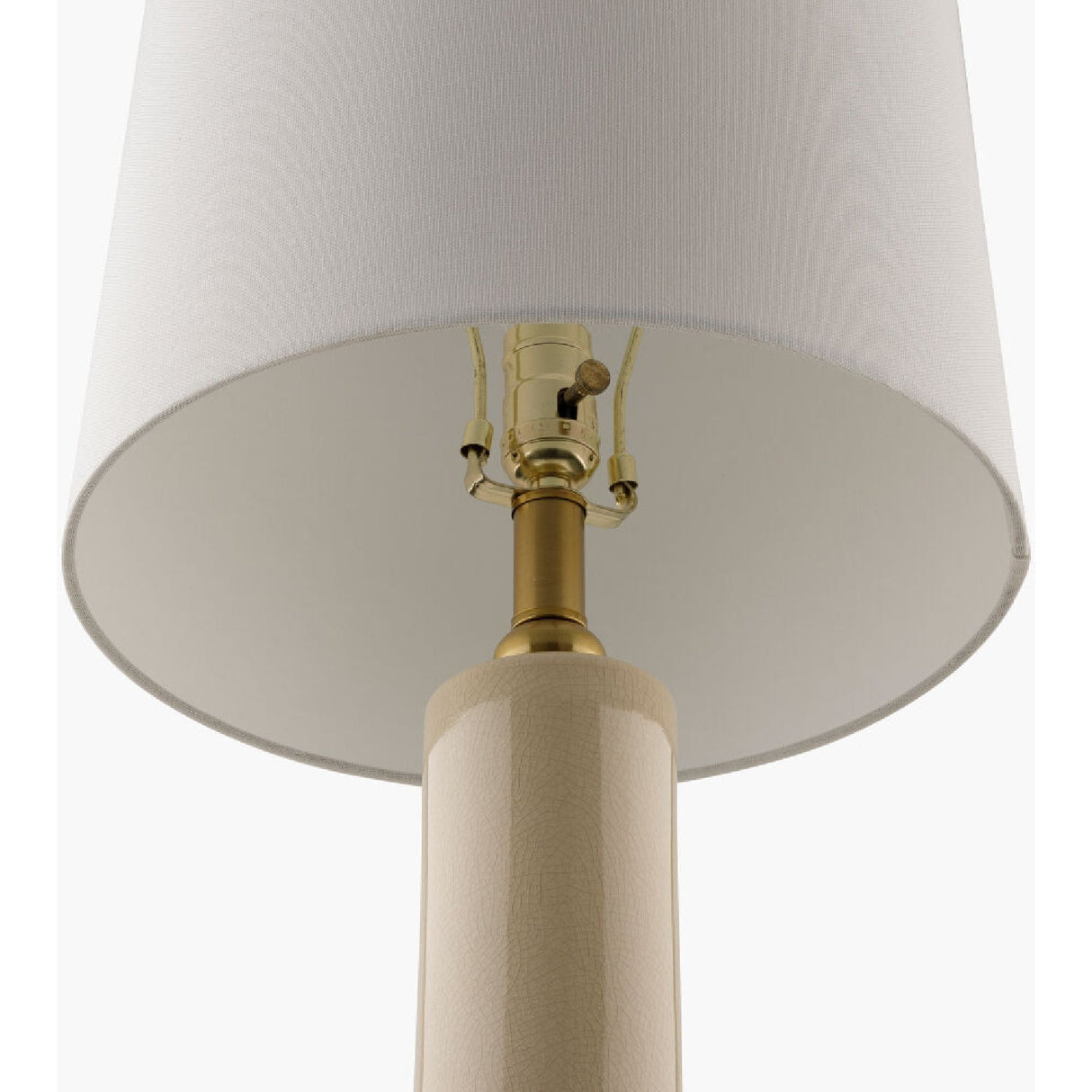 Modern European furniture - Distressed Cream Ceramic Table Lamp - www.oroa.com