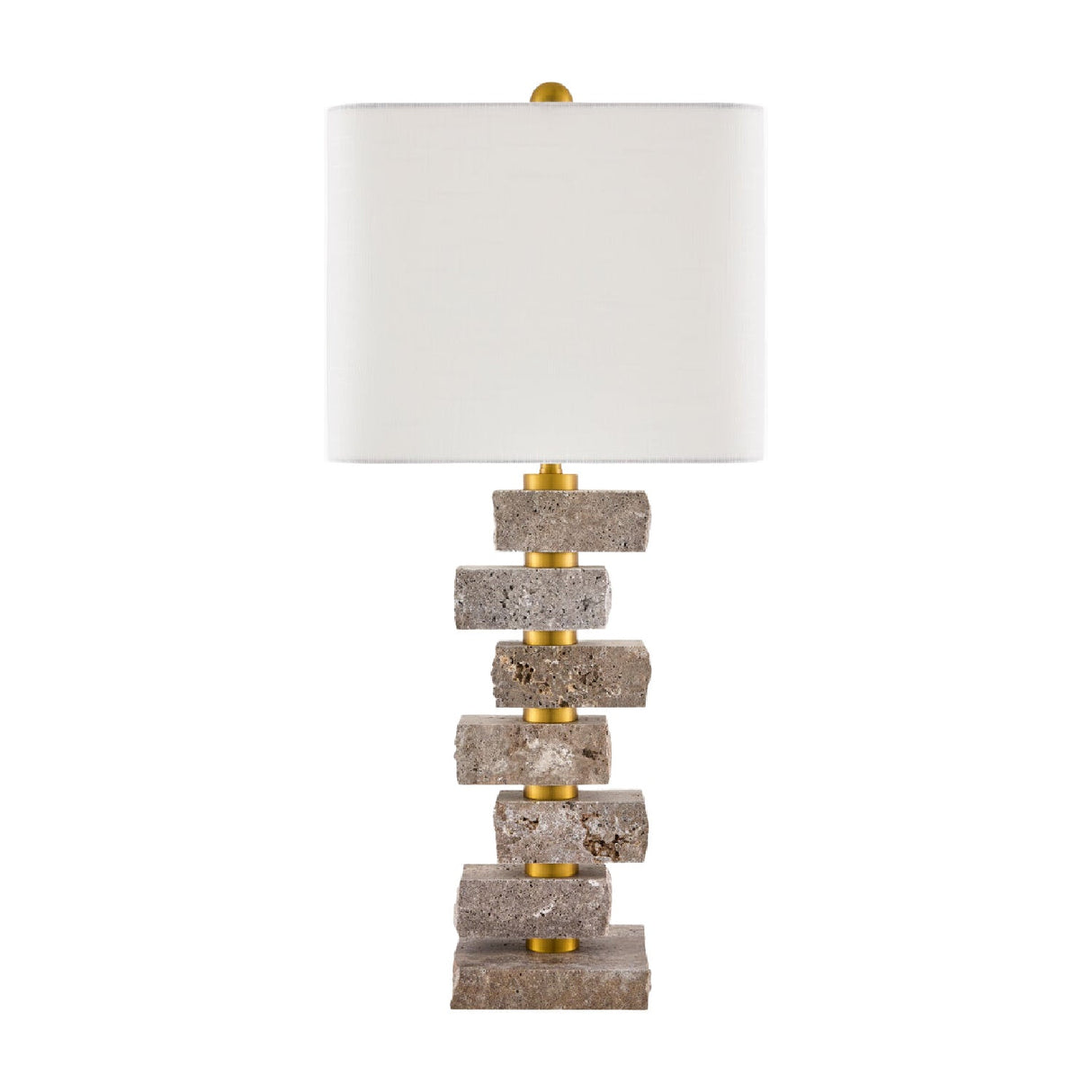 Modern European furniture - Organic Marble Stacked Table Lamp - www.oroa.com