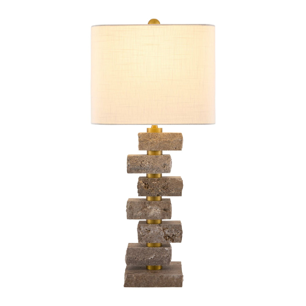 Modern European furniture - Organic Marble Stacked Table Lamp - www.oroa.com