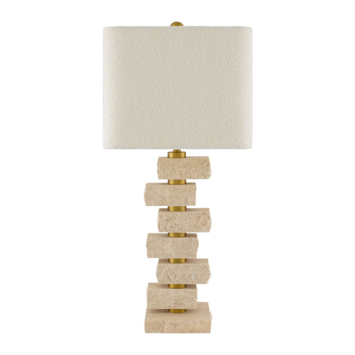 Modern European furniture - Organic Marble Stacked Table Lamp - www.oroa.com