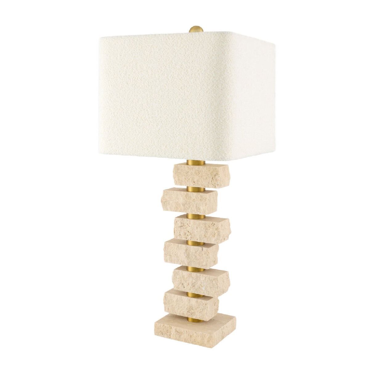 Modern European furniture - Organic Marble Stacked Table Lamp - www.oroa.com