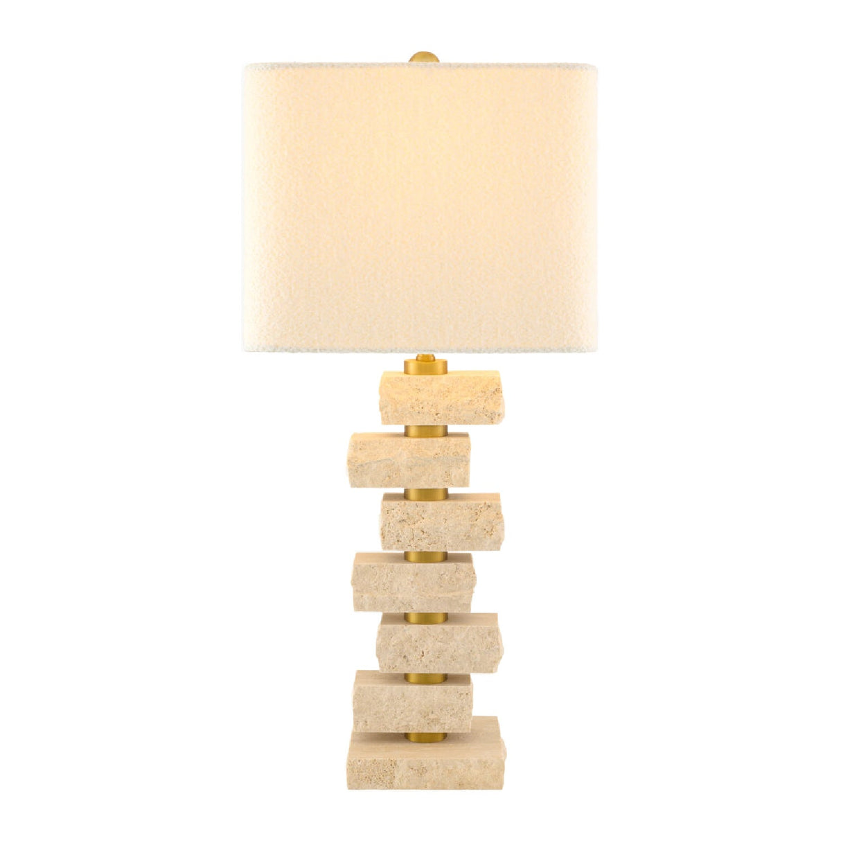 Modern European furniture - Organic Marble Stacked Table Lamp - www.oroa.com