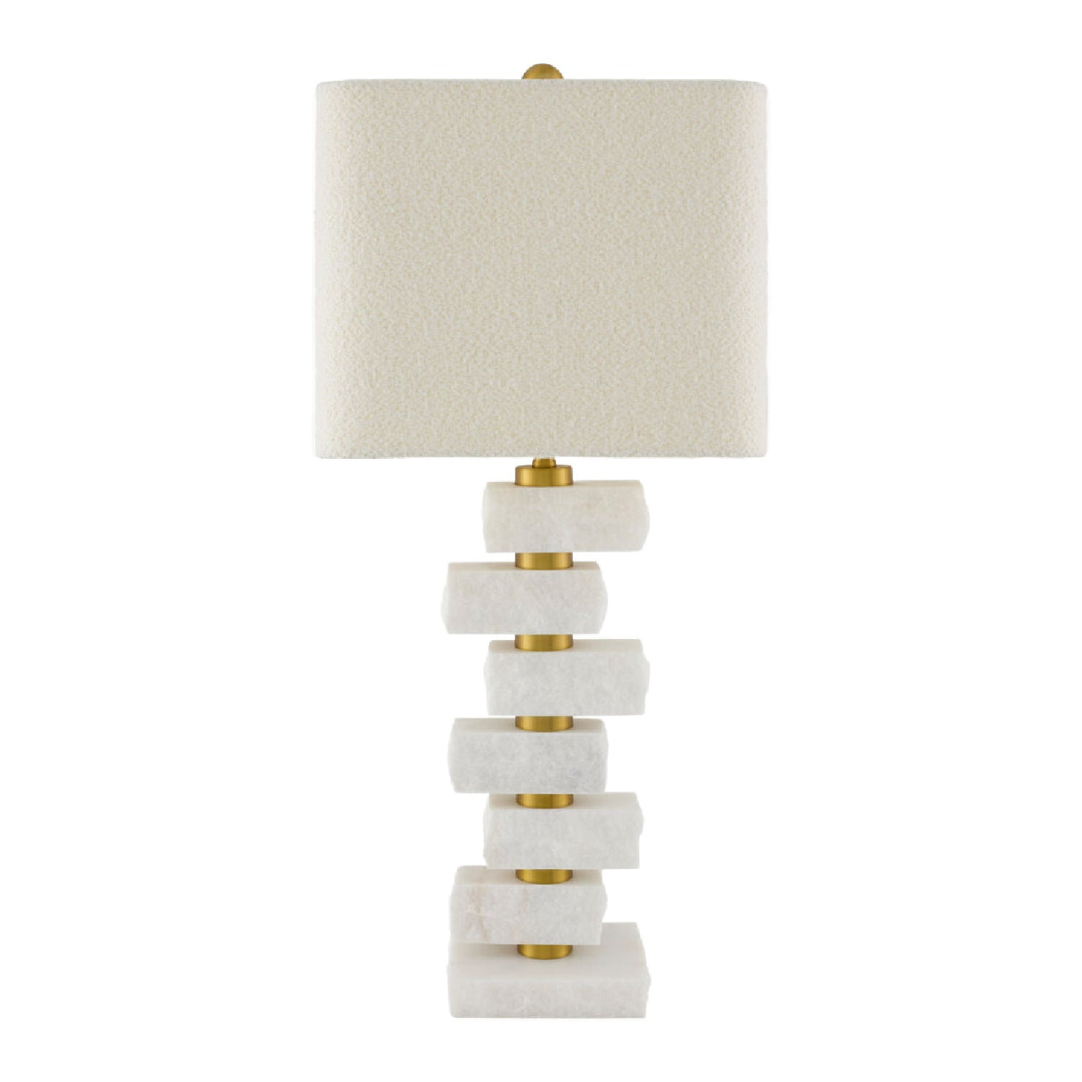 Modern European furniture - Organic Marble Stacked Table Lamp - www.oroa.com