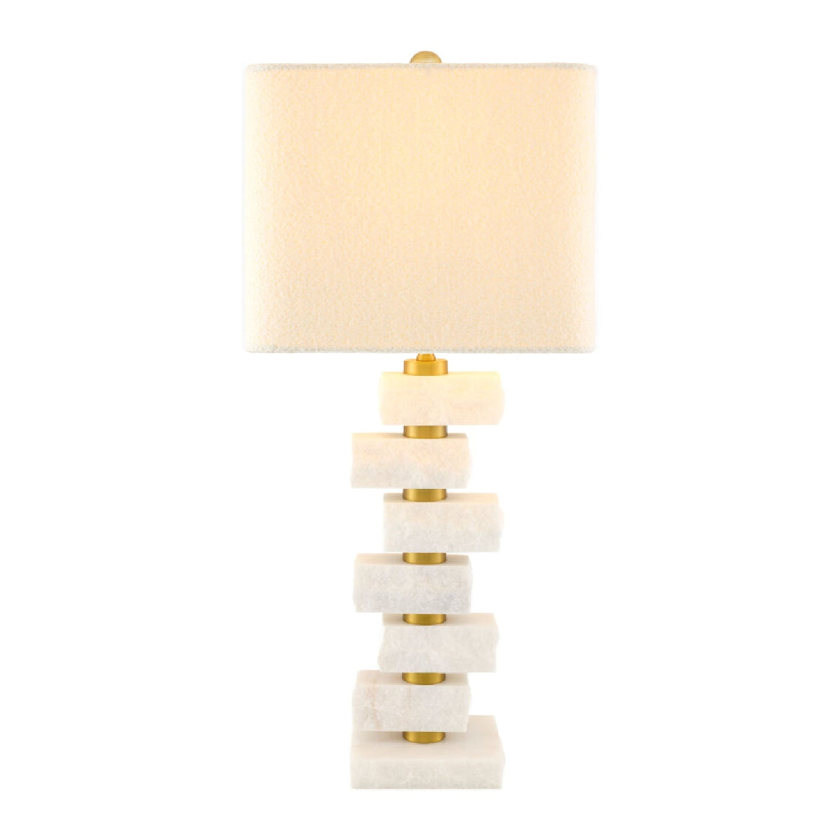 Modern European furniture - Organic Marble Stacked Table Lamp - www.oroa.com