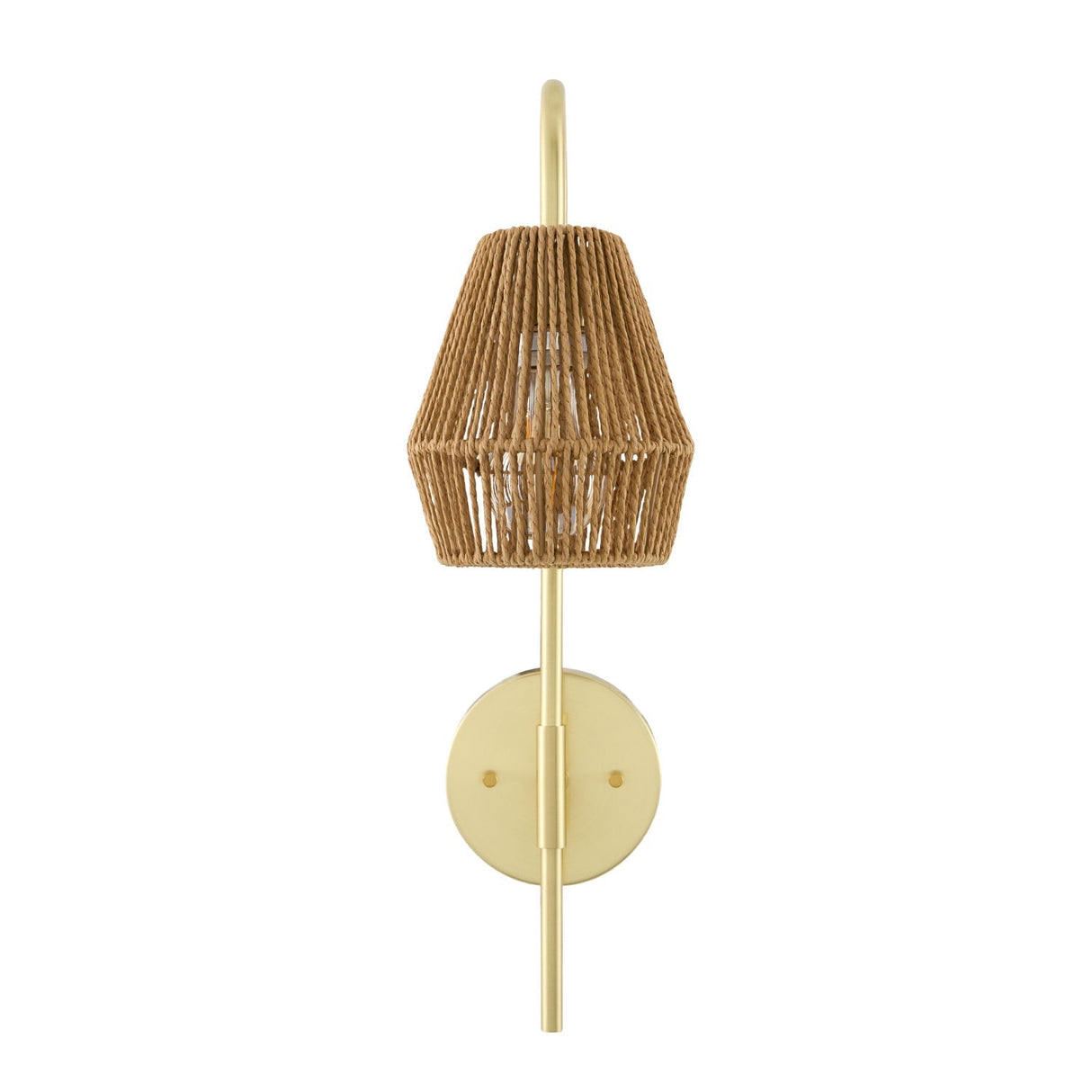 Modern European furniture - Curved Metal Rattan Wall Lamp - www.oroa.com