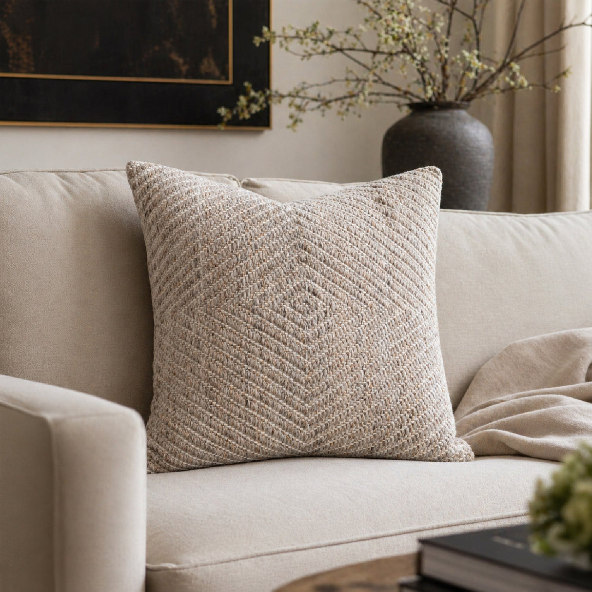 Modern European furniture - Woven Yarn Pillow - www.oroa.com