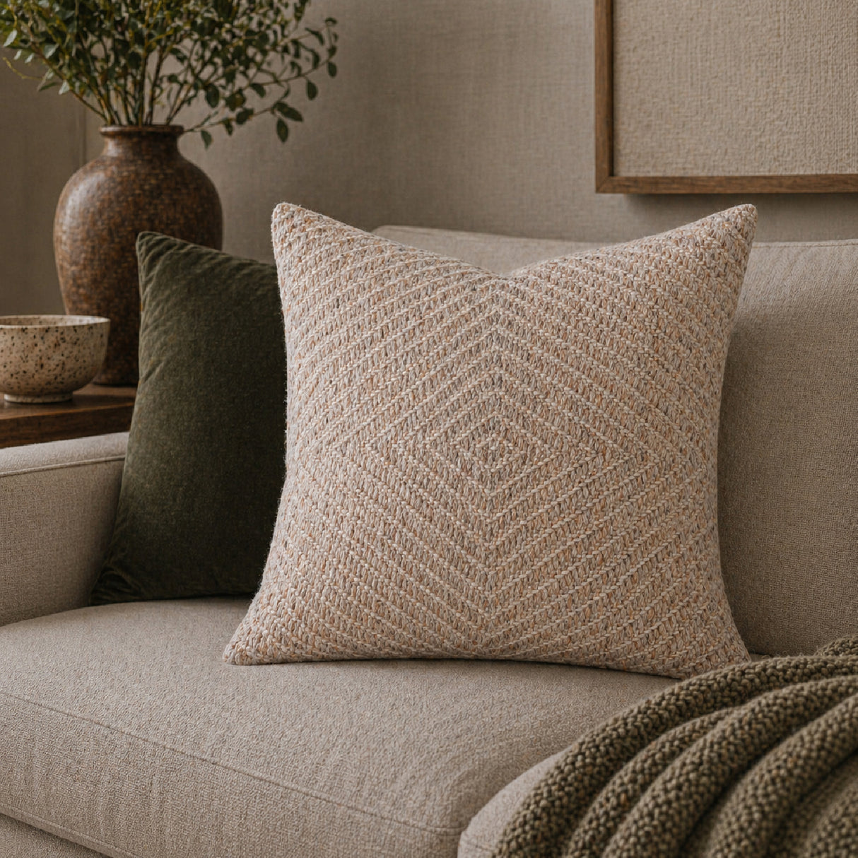 Modern European furniture - Woven Yarn Down Insert Pillow - www.oroa.com | Oroa.com