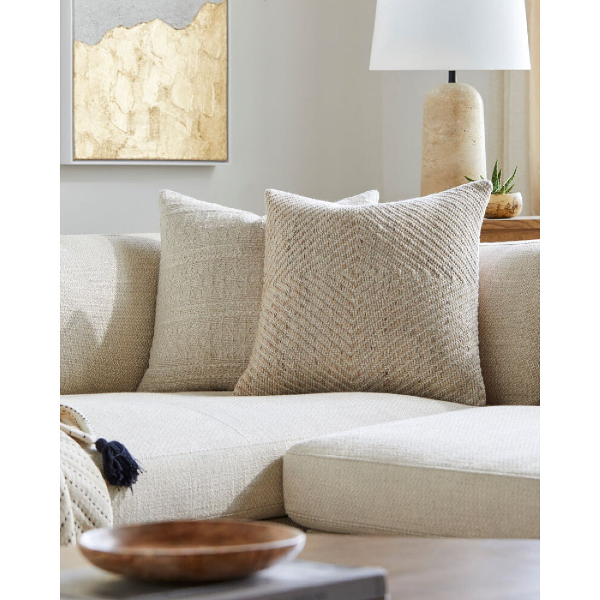 Modern European furniture - Woven Yarn Down Insert Pillow - www.oroa.com