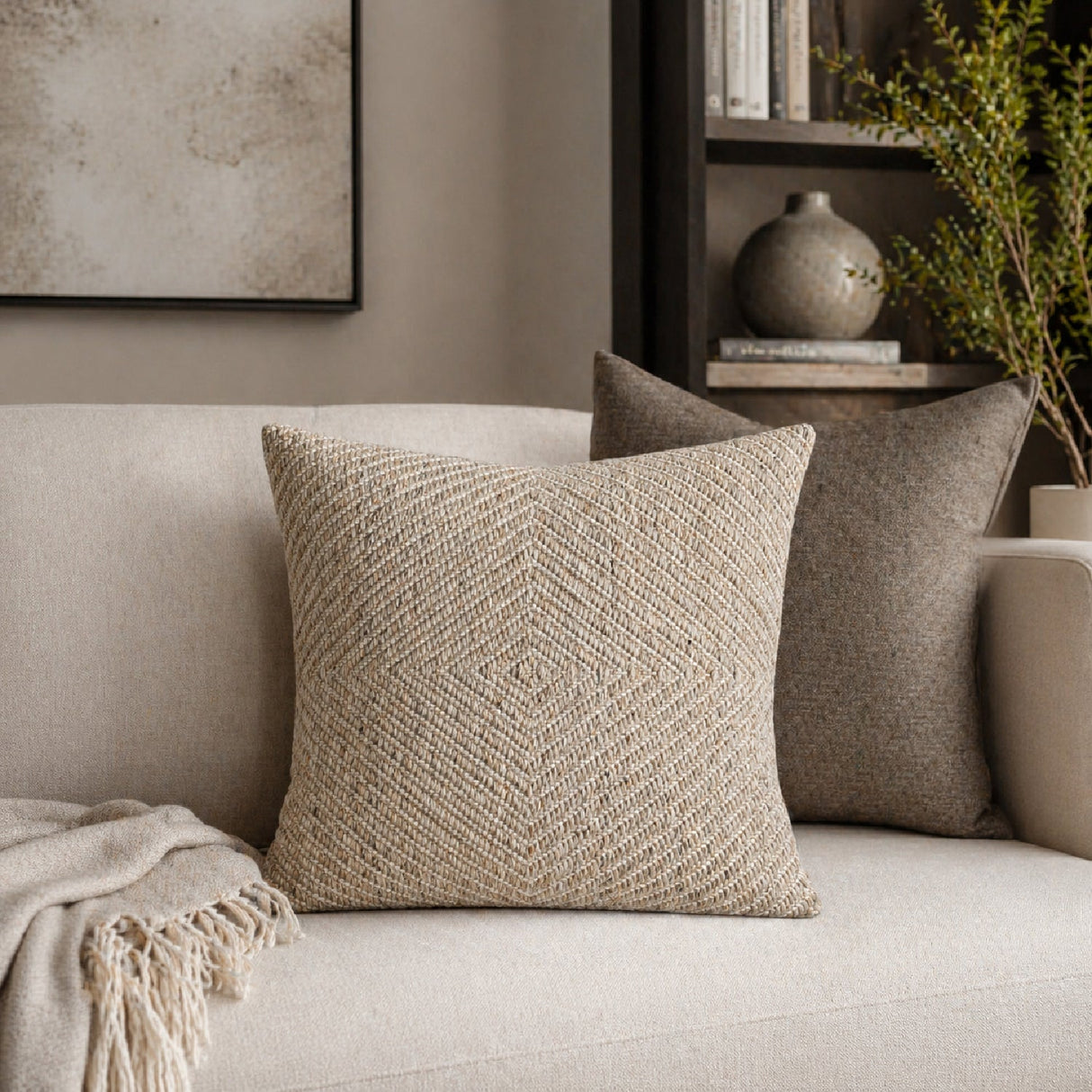 Modern European furniture - Woven Yarn Pillow - www.oroa.com