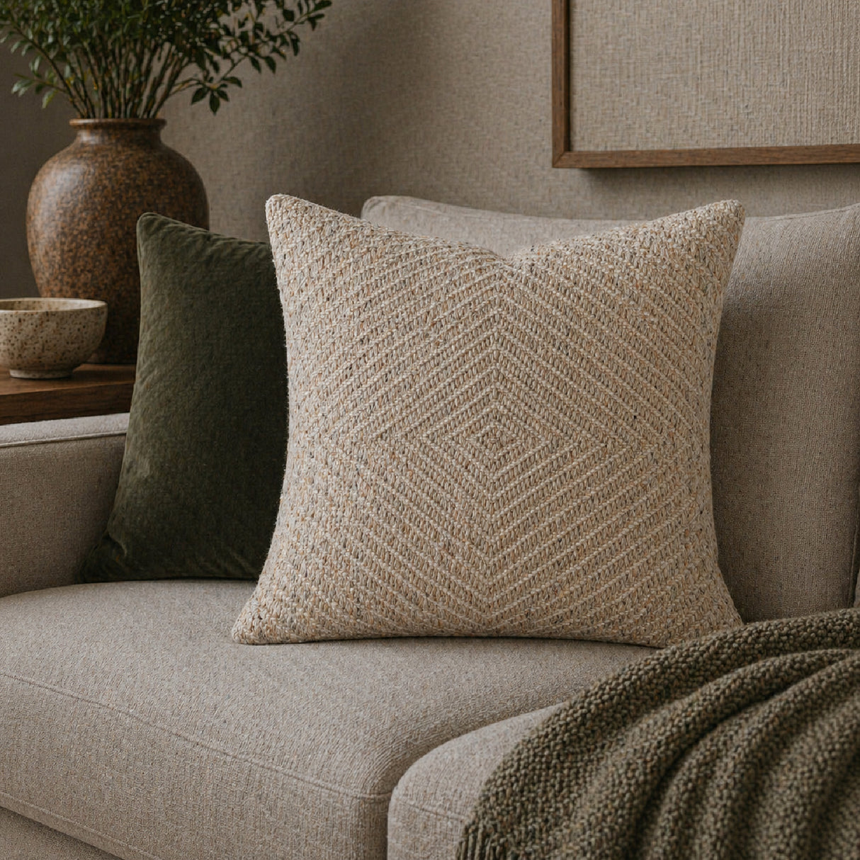 Modern European furniture - Woven Yarn Down Insert Pillow - www.oroa.com | Oroa.com