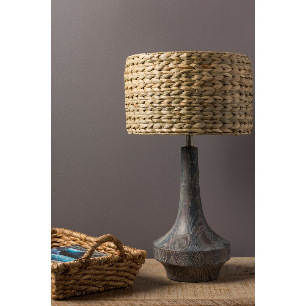 Modern European furniture - Braided Natural Seagrass Table Lamp - www.oroa.com