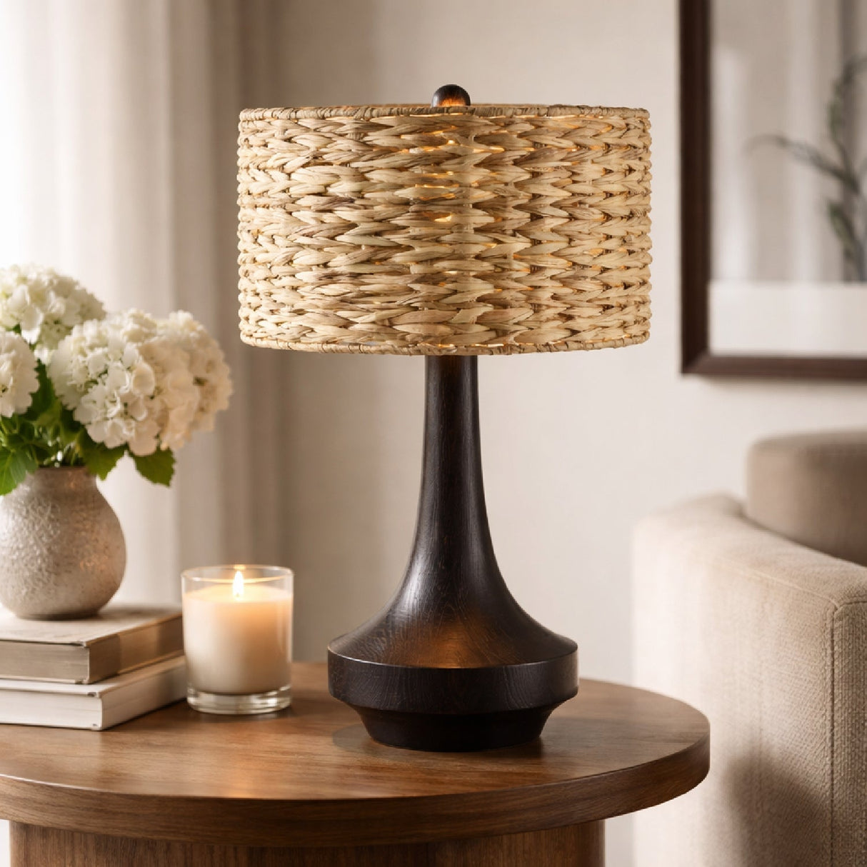 Modern European furniture - Braided Shade Accent Table Lamp - www.oroa.com
