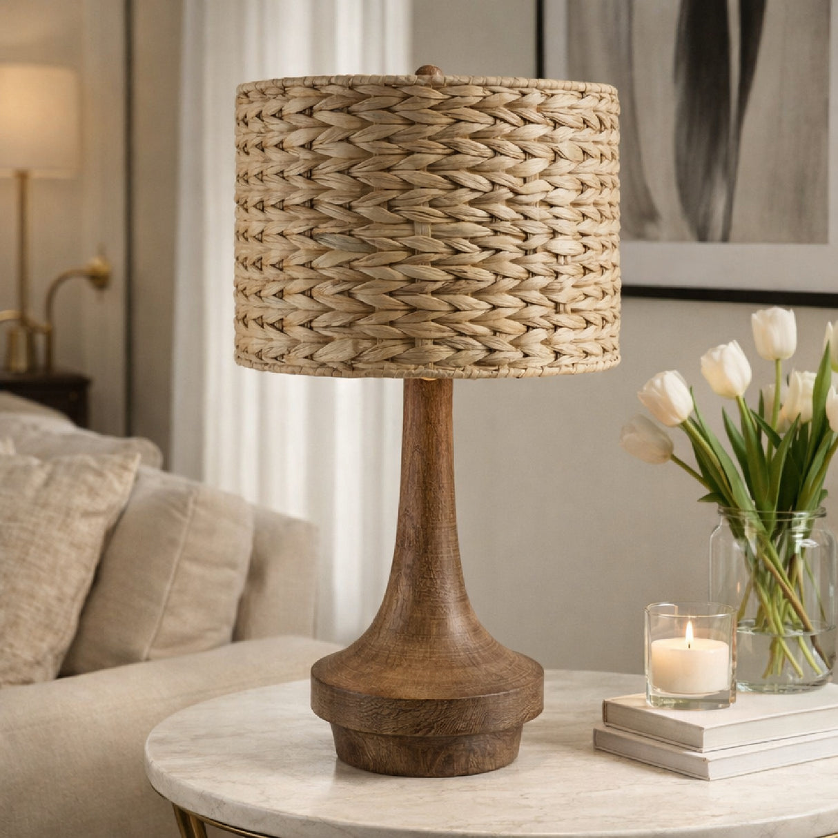 Braided Shade Accent Table Lamp | Oroa.com