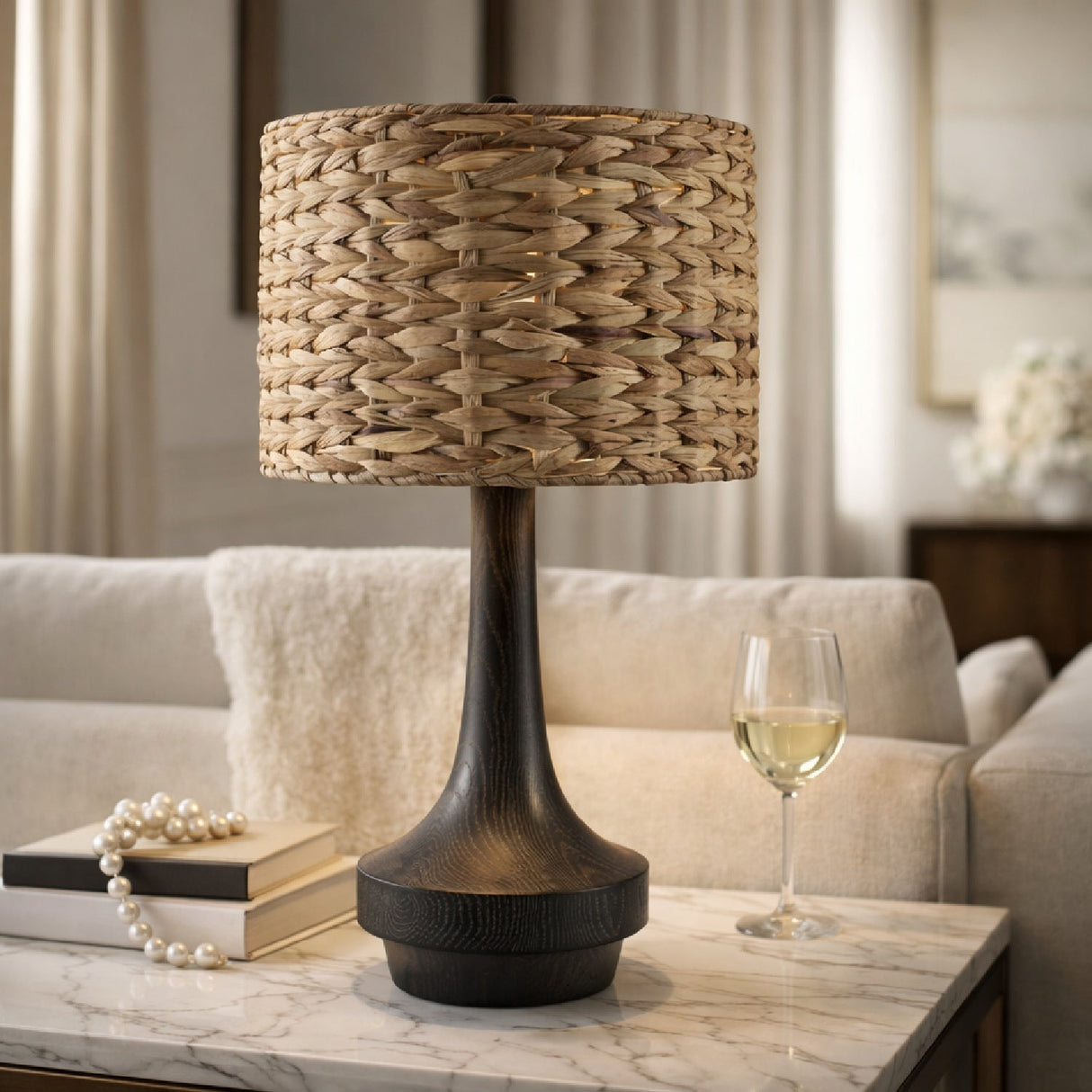 Modern European furniture - Braided Shade Accent Table Lamp - www.oroa.com