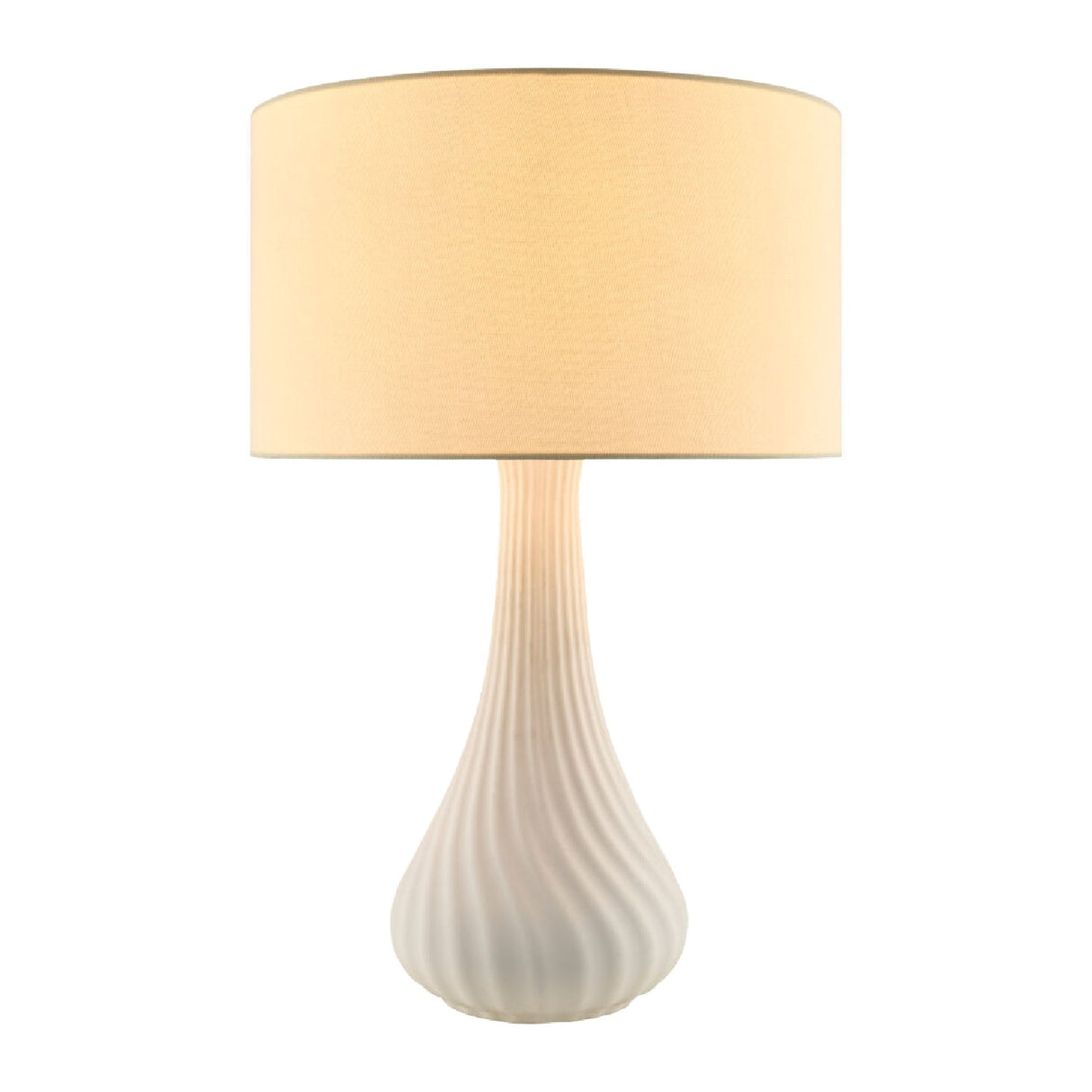 Modern European furniture - White Concrete Linen Table Lamp - www.oroa.com